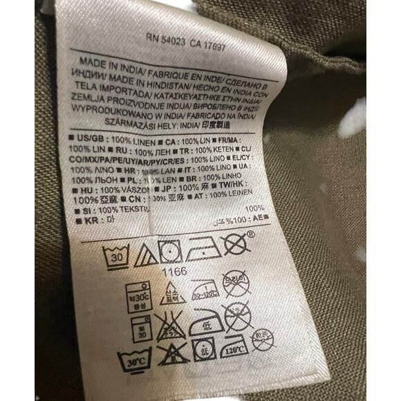 Banana Republic Heritage Collection Gold Linen Matte Button Roll Tab Sleeve XS - Picture 6 of 10